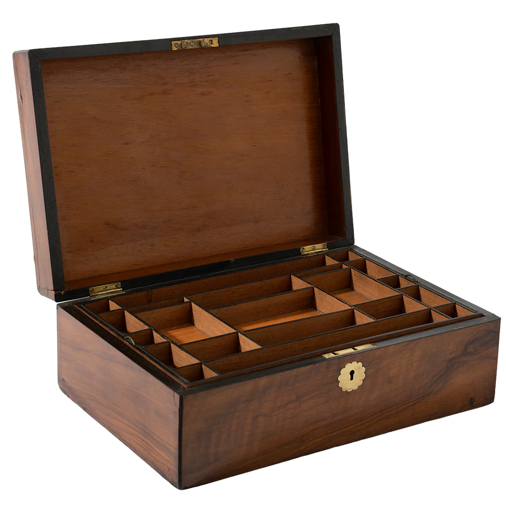 Antique Walnut Jewelry Box - Image 3