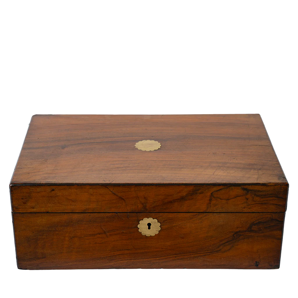 Antique Walnut Jewelry Box - Image 4