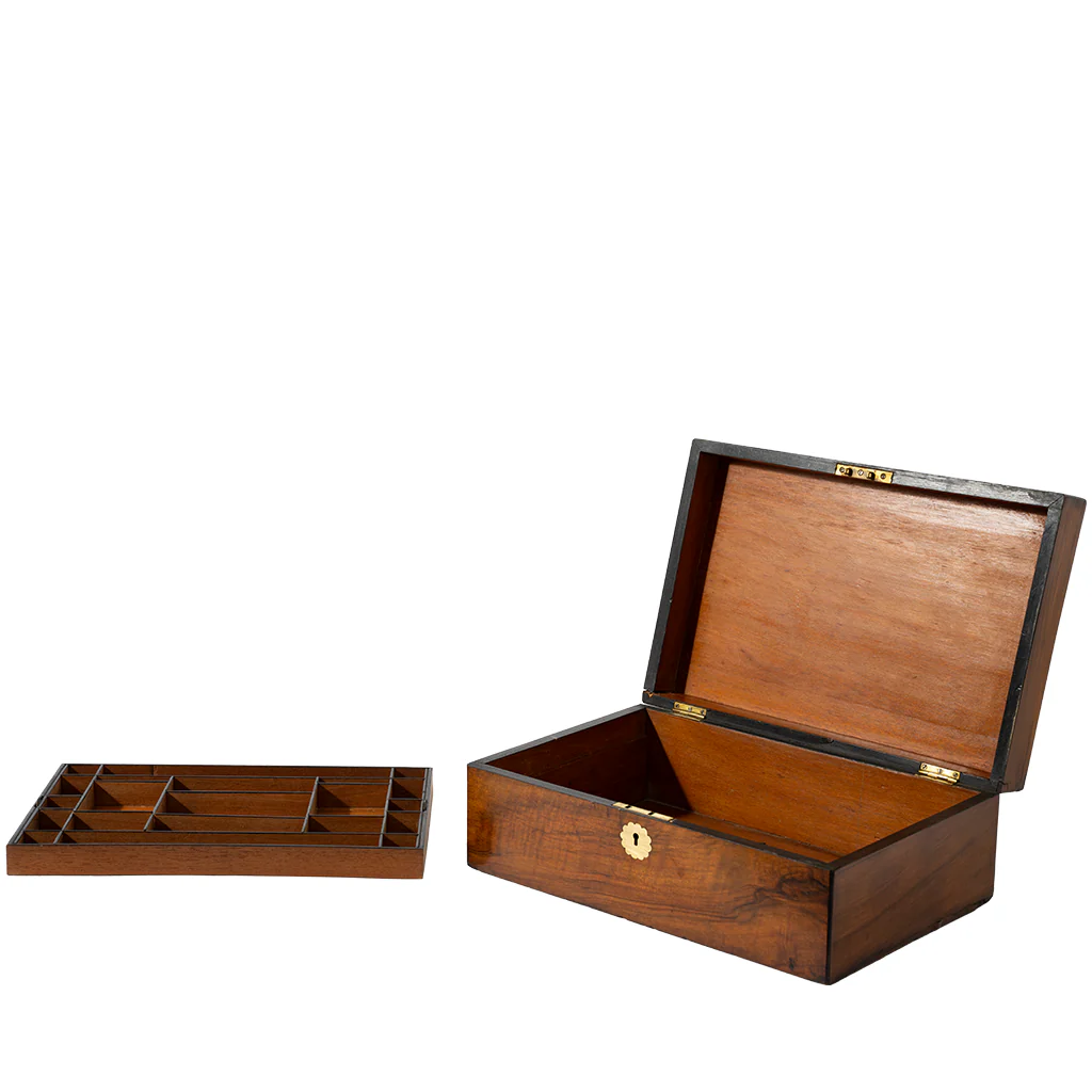 Antique Walnut Jewelry Box - Image 5