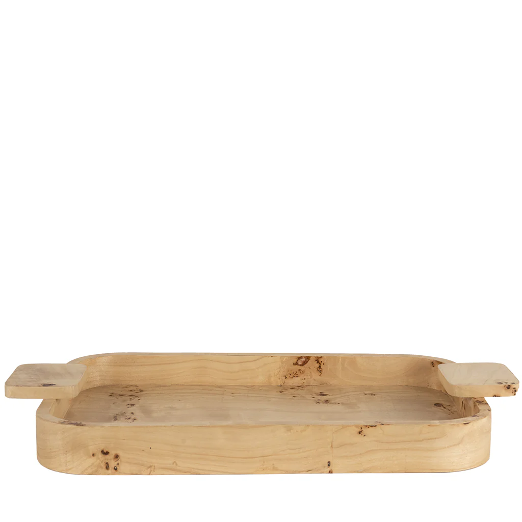 Burlwood Rectangular Tray - Image 4