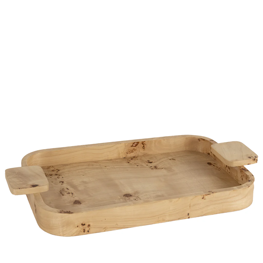 Burlwood Rectangular Tray - Image 5