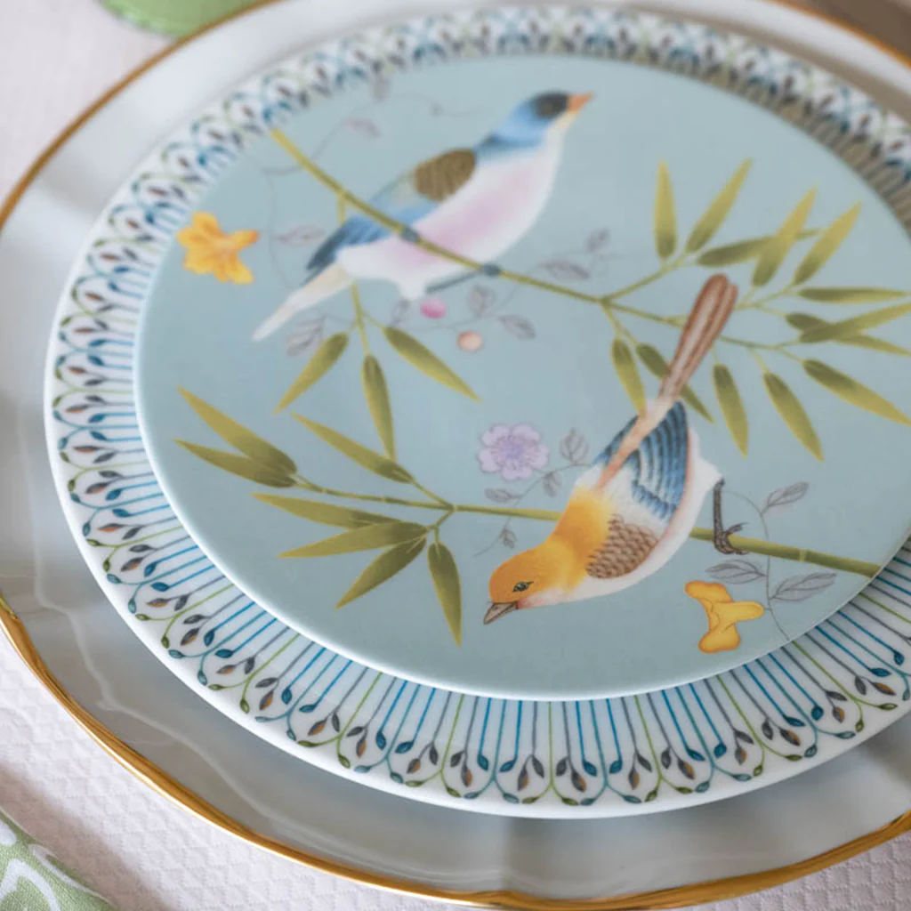 Paradis Turquoise Dessert Plate, Two Birds - Image 3