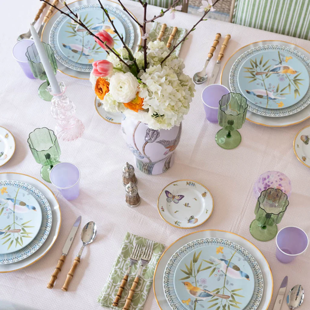 Paradis Turquoise Dessert Plate, Two Birds - Image 4