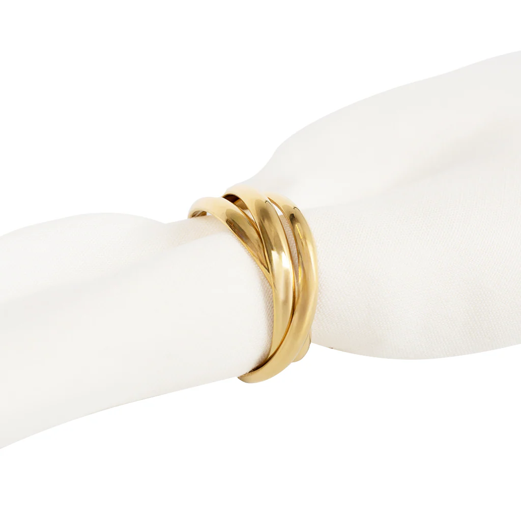 Gold Trio Napkin Ring - Image 4