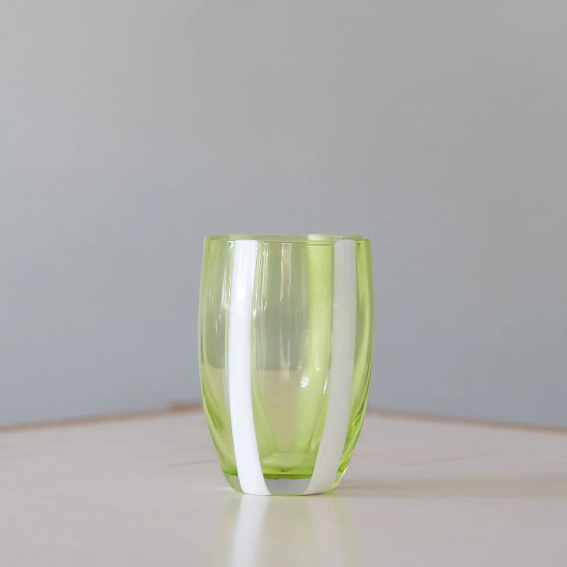 Green and White Striped Tumbler - Image 3