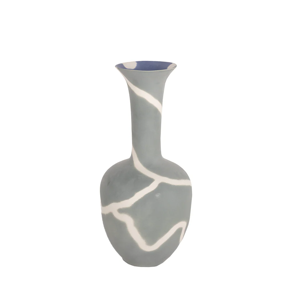 Grey Fluted Vase - Image 4