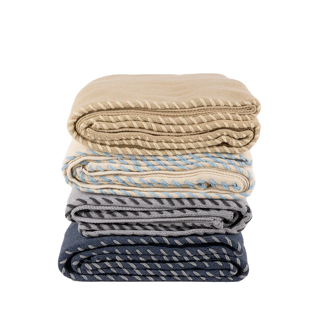 Naval Blue Throw Blanket - Image 4