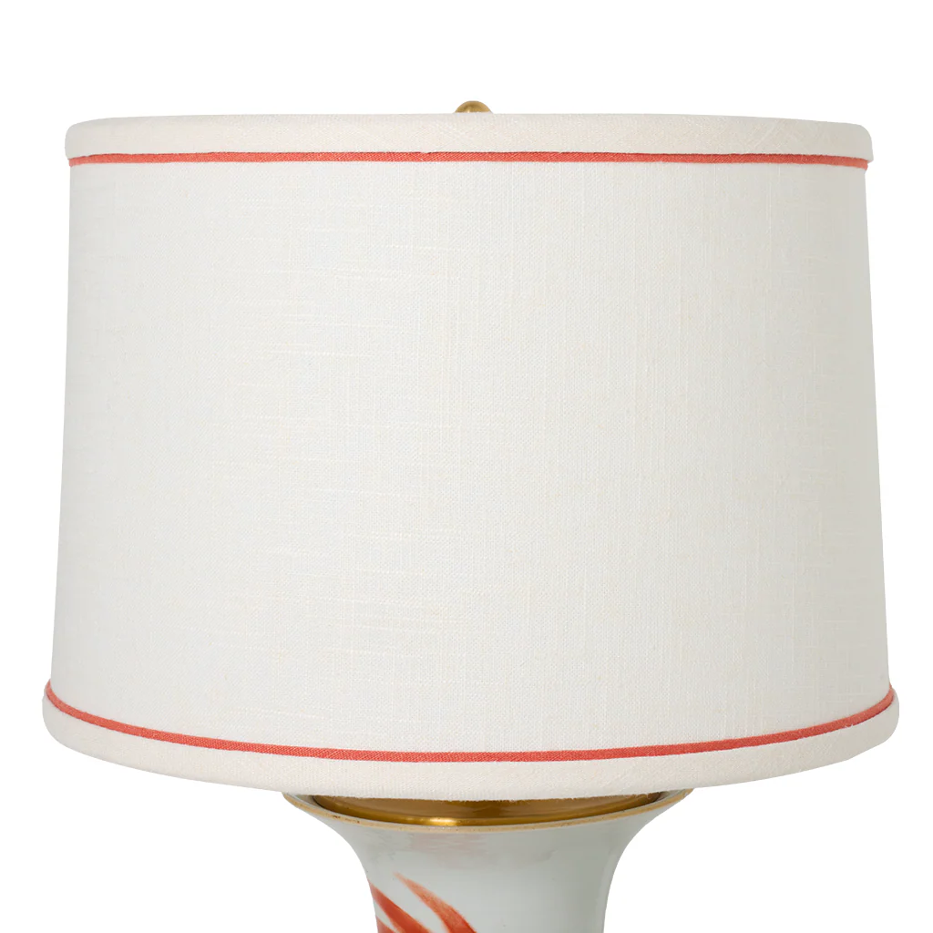 Porcelain Foo Dog Lamp with Custom Shade - Image 3