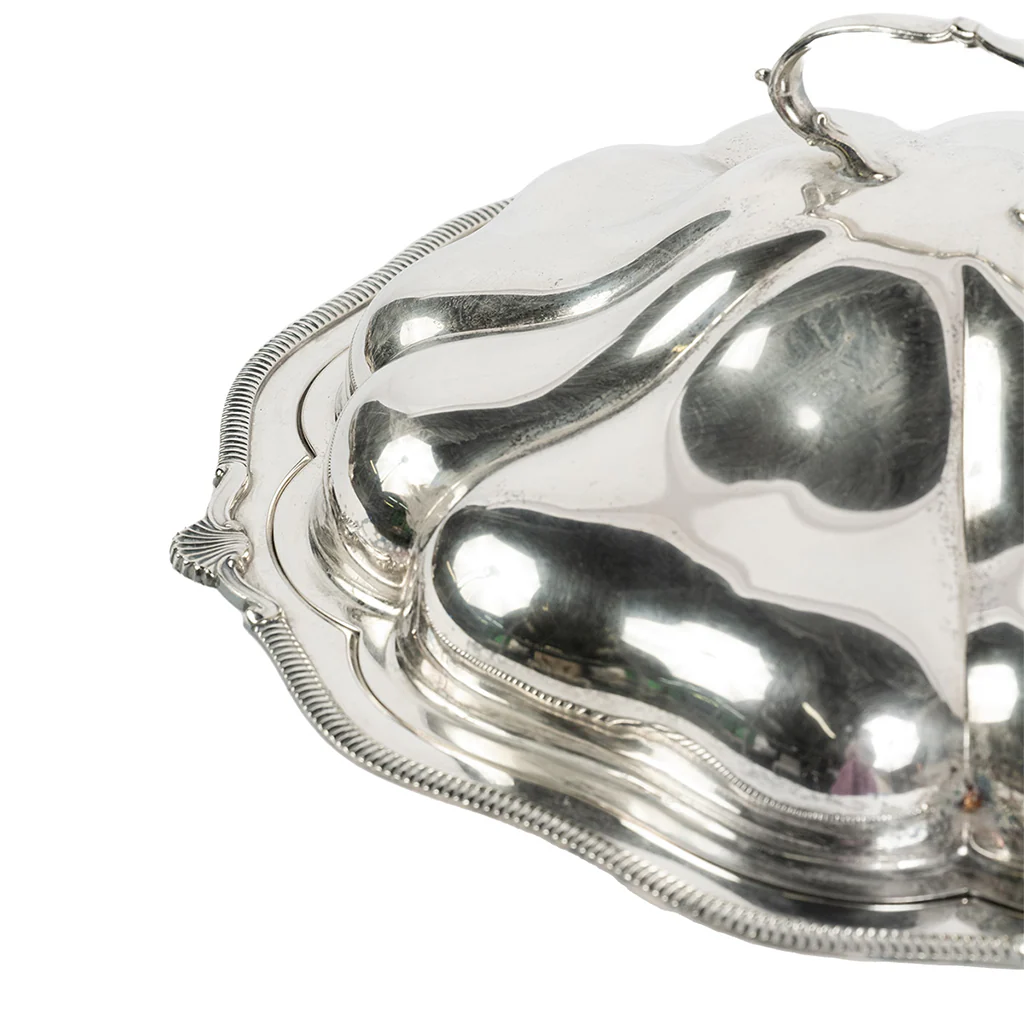 Silver Tray with Dome - Image 3