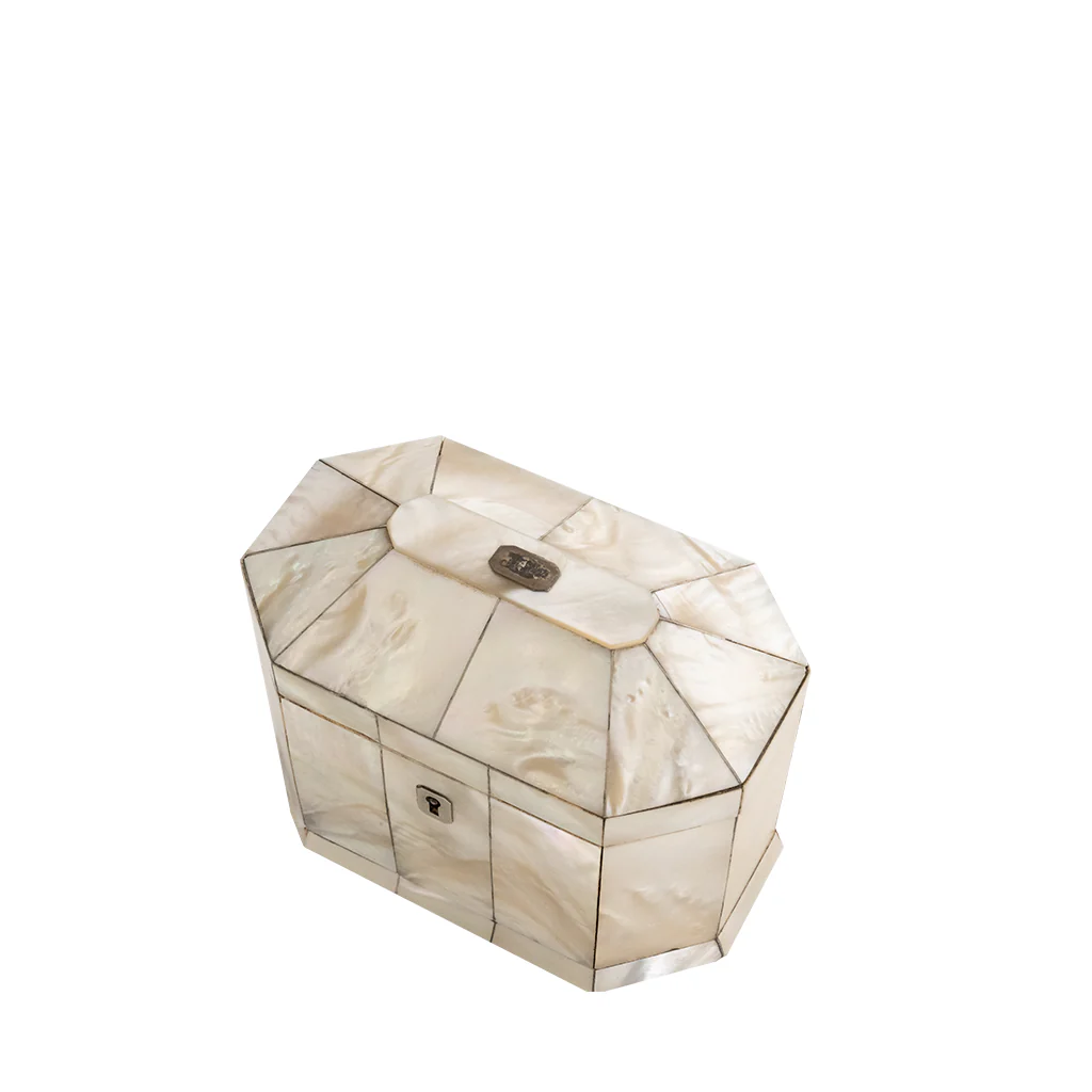 Tortoise and Mother of Pearl Tea Caddy - Image 4