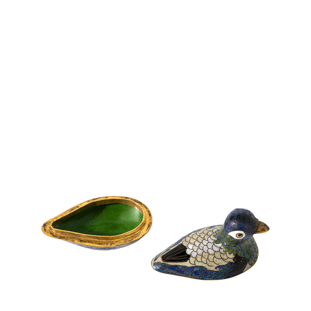 Vintage Cloisonne Duck Trinket Box - Image 3