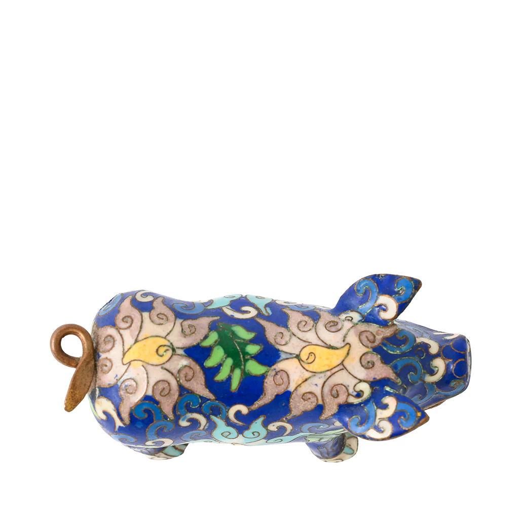 Vintage Cloisonne Pig - Image 4