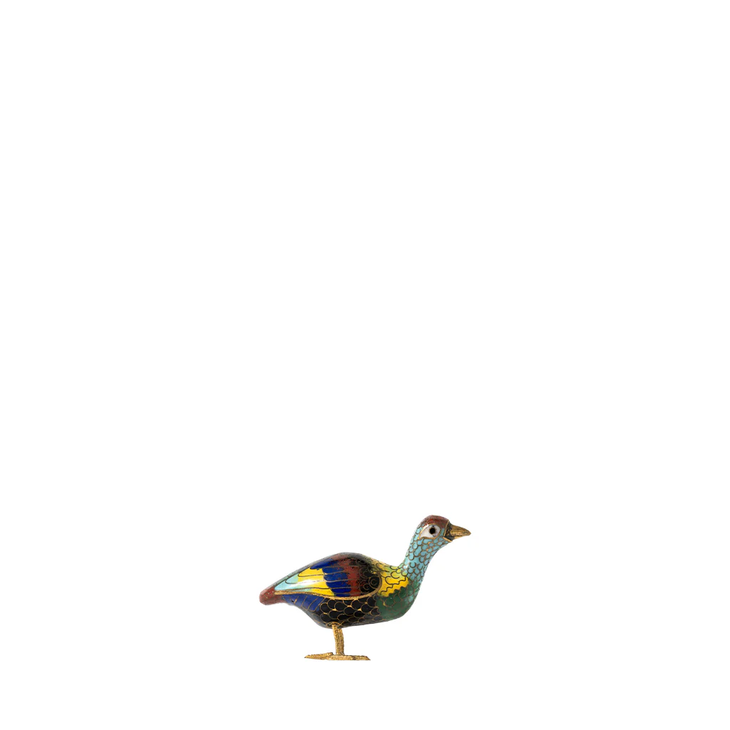Vintage Miniature Cloisonne Bird - Image 3
